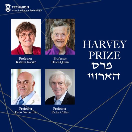 Harvey Prize Recipients Announced Technion Australia Inc